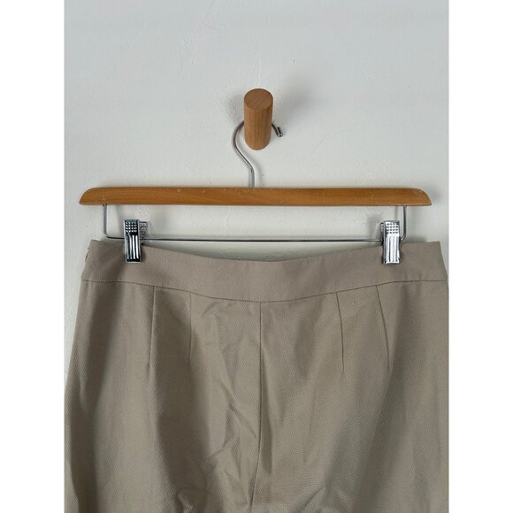 St. John Womens Beige Textured Straight-Leg Trousers Size 10 - Picture 7 of 13